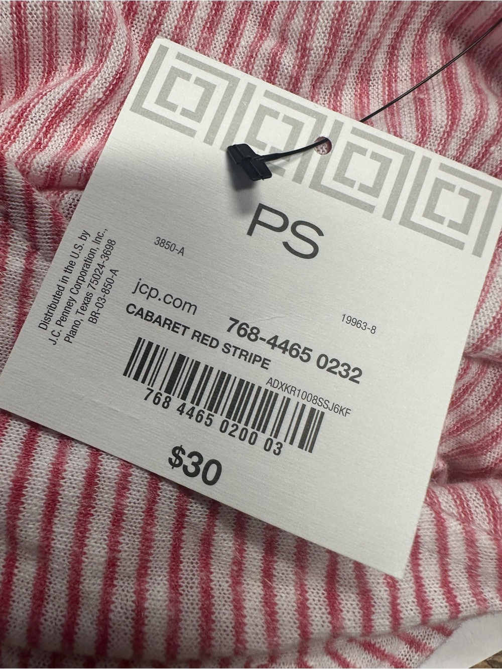 Liz Claiborne Women's Pink Striped Short Sleeve Tee in Petite New With Tags - Picture 2 of 2